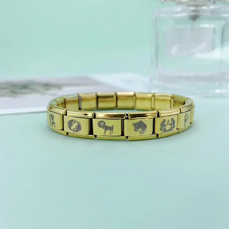 Gold Laser Constellation Charm – Italian charm bracelet charm, design 2 of 6, by Charmtastic