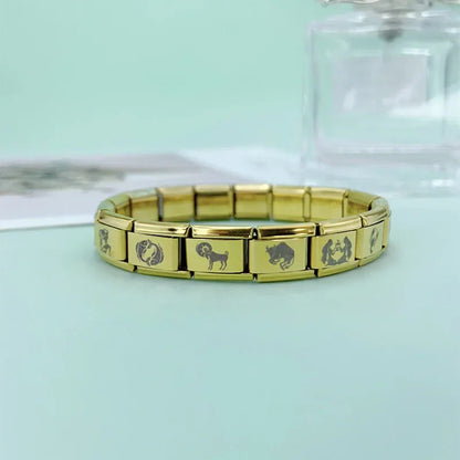 Gold Laser Constellation Charm – Italian charm bracelet charm, design 2 of 6, by Charmtastic