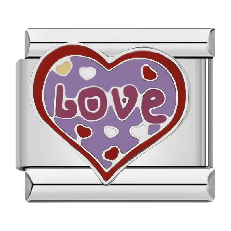 Heart Charms – Italian charm bracelet charm, design 4 of 6, by Charmtastic