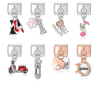 Enamel Parrot & Tropical Bird Dangle Charm for Charm Bracelets