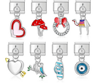 Enamel Santa Claus & Father Christmas Dangle Charm for Charm Bracelets