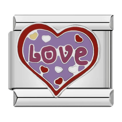 Heart, Flower, Hat & Dragonfly Charm – Italian charm bracelet charm, design 4 of 6, by Charmtastic