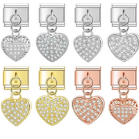 Shiny Heart Dangle Charms