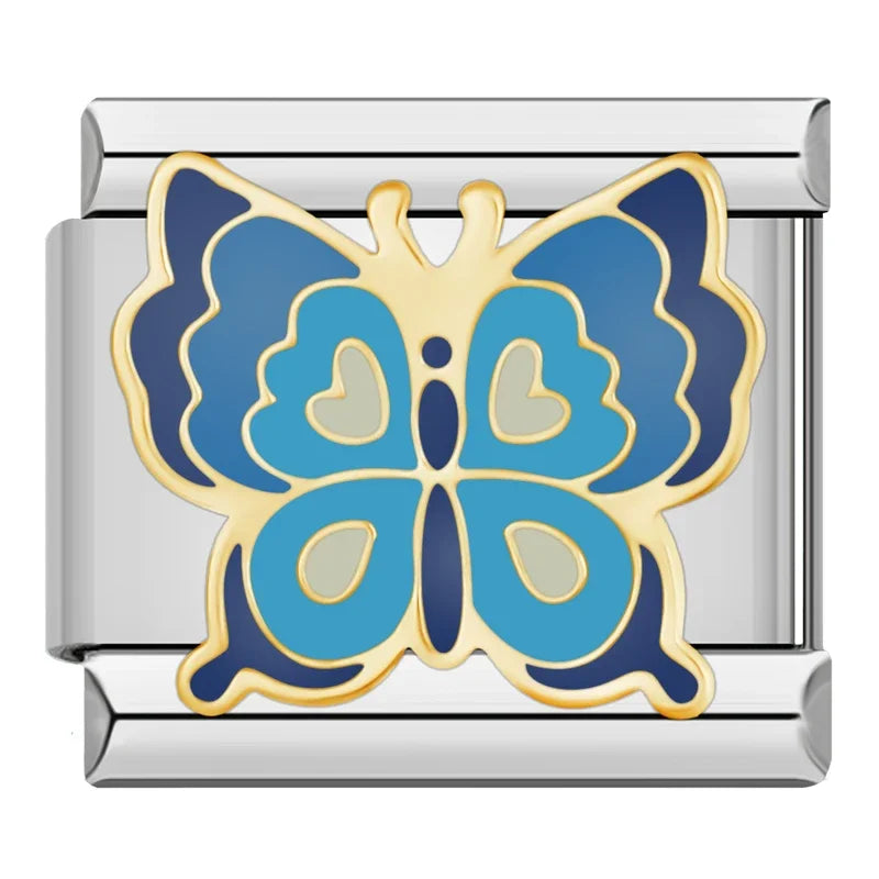 High Stakes Casino & Vibrant Butterfly Italian Charms – Italian charm bracelet charm, design 4 of 6, by Charmtastic
