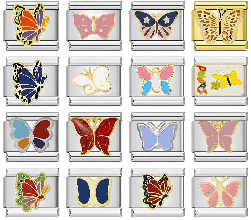Italian Butterfly Charm – Italian charm bracelet charm, design 1 of 6, by Charmtastic