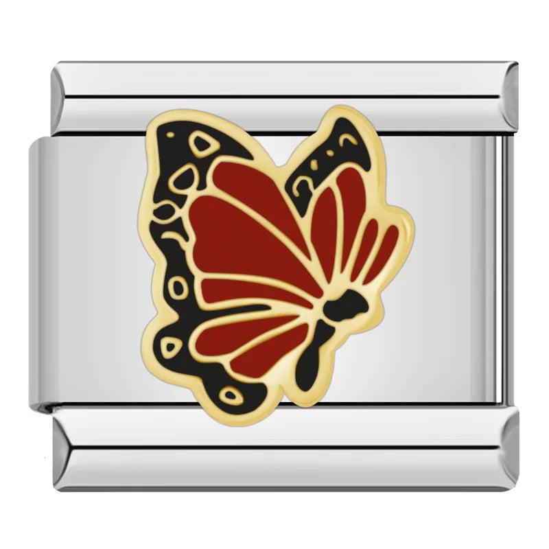 Italian Butterfly Charm – Italian charm bracelet charm, design 6 of 6, by Charmtastic