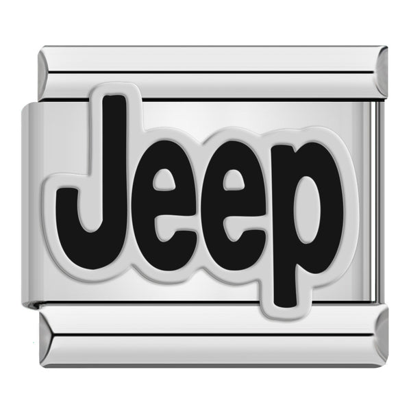 Jeep Italian charm for a 9mm charm bracelet in stainless steel, by Charmtastic
