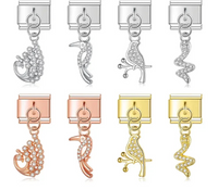 The Elegant Jeweled Animal & Bird Dangle Charm in Silver