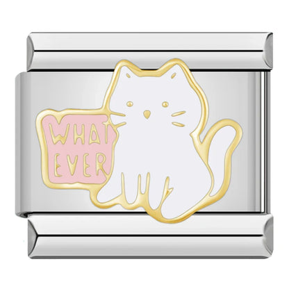 Love, Cat, Chicken Leg & Popsicle Charms – Italian charm bracelet charm, design 5 of 6, by Charmtastic