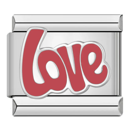 Love, Cat, Chicken Leg & Popsicle Charms – Italian charm bracelet charm, design 6 of 6, by Charmtastic