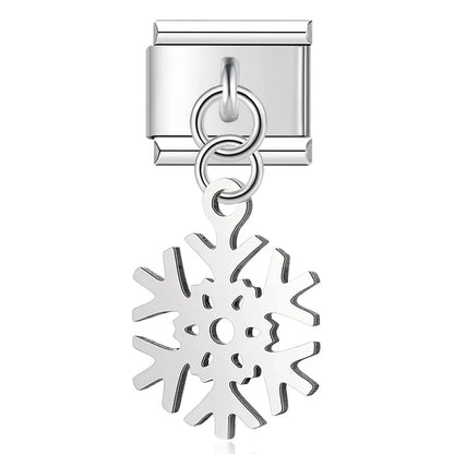 Snowflake silver cutout Italian charm, by Charmtastic