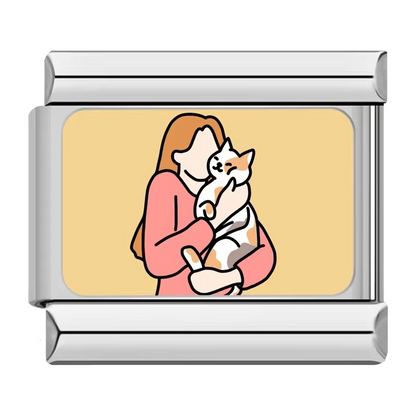 Love My Dog & Cat Charms – Italian charm bracelet charm, design 3 of 6, by Charmtastic