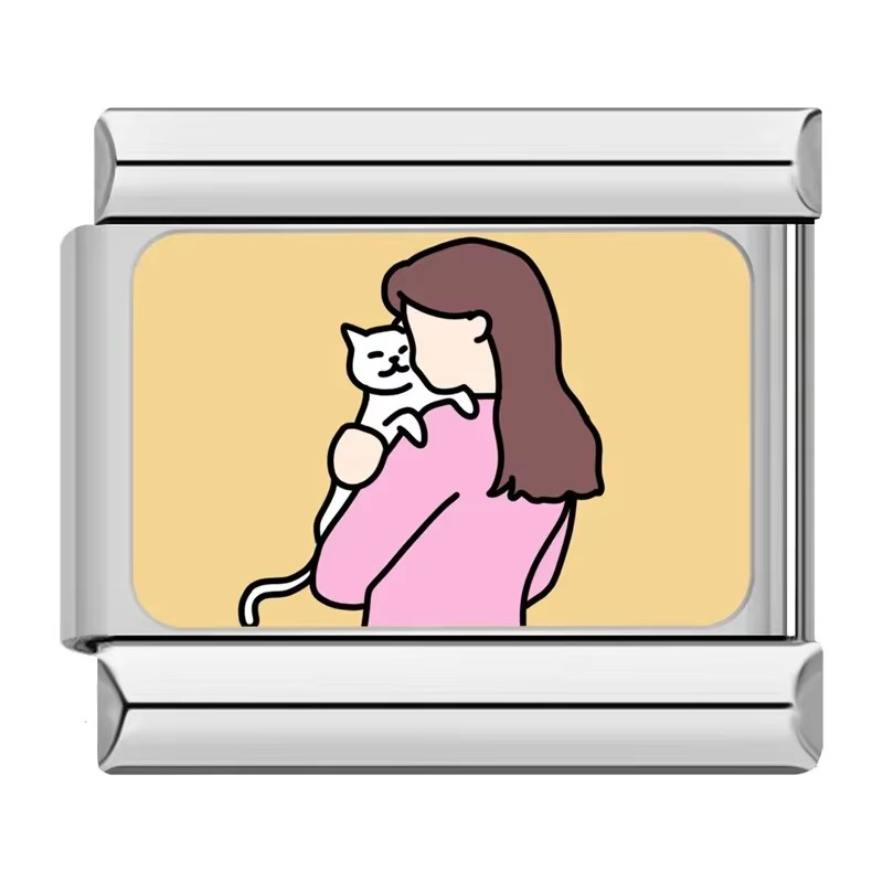 Love My Dog & Cat Charms – Italian charm bracelet charm, design 4 of 6, by Charmtastic