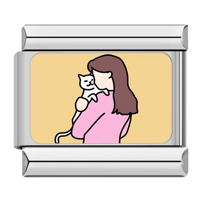 Love My Dog & Cat Charms – Italian charm bracelet charm, design 4 of 6, by Charmtastic
