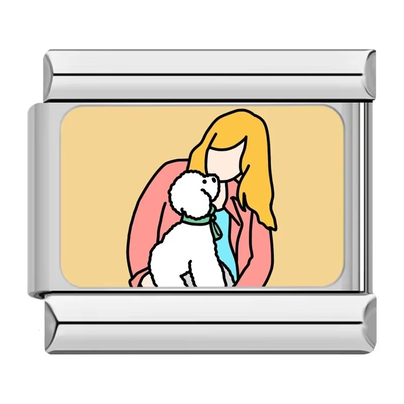 Love My Dog & Cat Charms – Italian charm bracelet charm, design 6 of 6, by Charmtastic