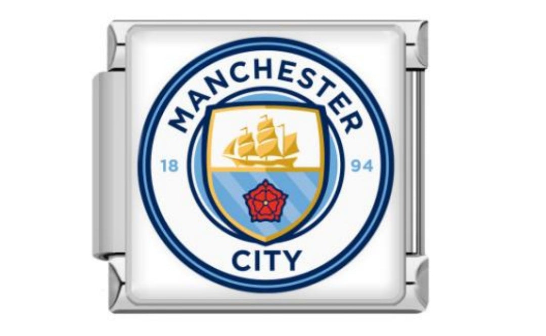 Manchester City charm for italian charm bracelet 9mm made of stainless steel at charmtastic shop 