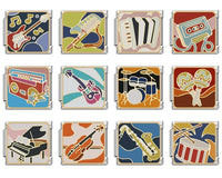 Music Italian Charms — Guitar, Piano, Notes & Musical Design Bracelet Links