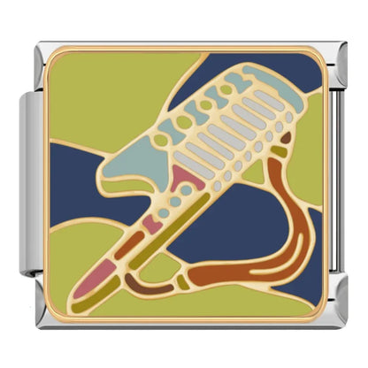 Music Charms: Guitar & Piano – Italian charm bracelet charm, design 2 of 6, by Charmtastic