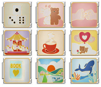 Nostalgic Whimsy & Cozy Moments Italian Charms – Italian charm bracelet charm, design 1 of 6, by Charmtastic