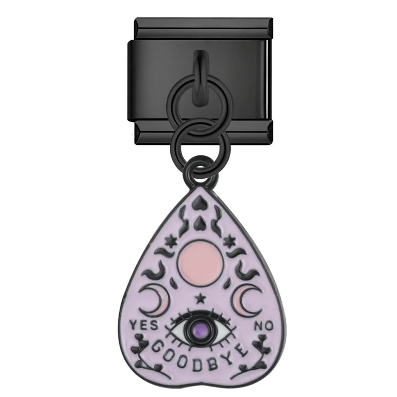 Ouija planchette Halloween dangle Italian charm, by Charmtastic