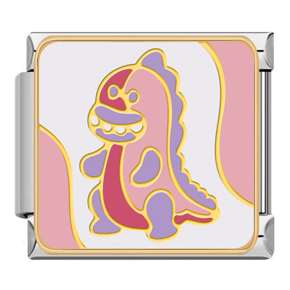 Purple dinosaur baby Italian charm, by Charmtastic