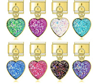 The Radiant Druzy Heart Dangle Charm in Gold