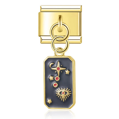 Star eye tarot gold Italian charm, by Charmtastic