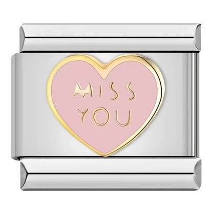Heart Italian Charms — Miss You, All Mine, Dream Girl, Best Friends & More