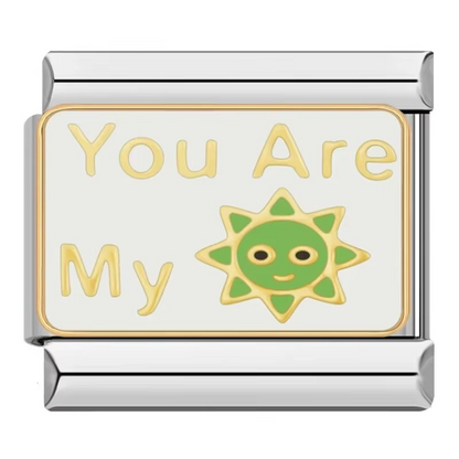Special Message Italian Charms — MOM, You Are My Sunshine, I Love My G'Ma & More