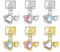 Enamel Lock & Key Dangle Charm for Charm Bracelets