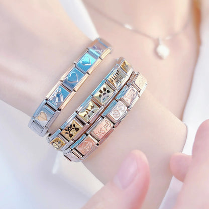 Rose, Lucky, Dream, Heart, Lightning & Police Charms – Italian charm bracelet charm, design 4 of 6, by Charmtastic