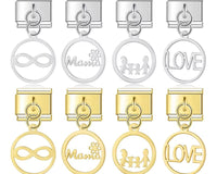 Round Infinite Mama, Love & Family Butterfly Charms