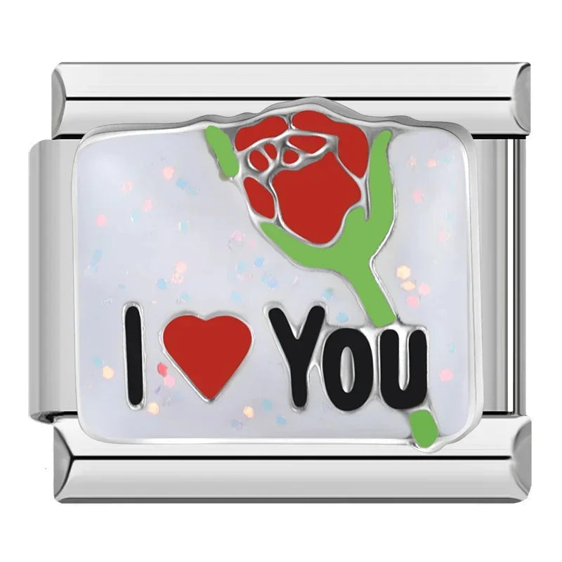 Silver Flower Charm – Italian charm bracelet charm, design 4 of 6, by Charmtastic