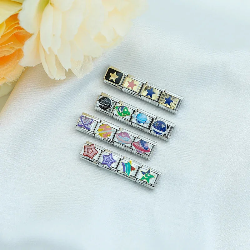 Star & Planet Charms – Italian charm bracelet charm, design 2 of 6, by Charmtastic
