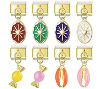 The Sun, Candy & Shell Colourful Golden Dangle Charm