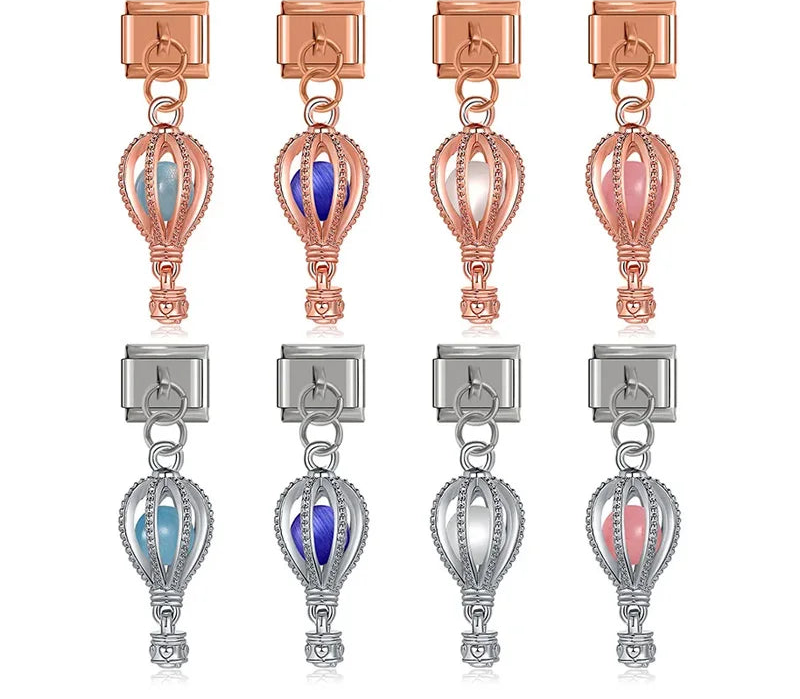 Hot air balloon dangle Italian charms, by Charmtastic