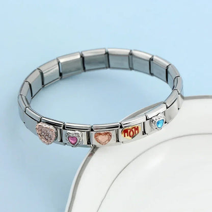 Sweet Romantic Heart & Love Charm – Italian charm bracelet charm, design 2 of 6, by Charmtastic