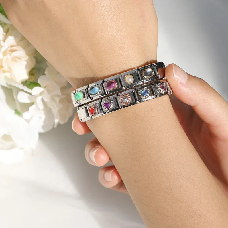 Sweet Romantic Heart & Love Charm – Italian charm bracelet charm, design 3 of 6, by Charmtastic