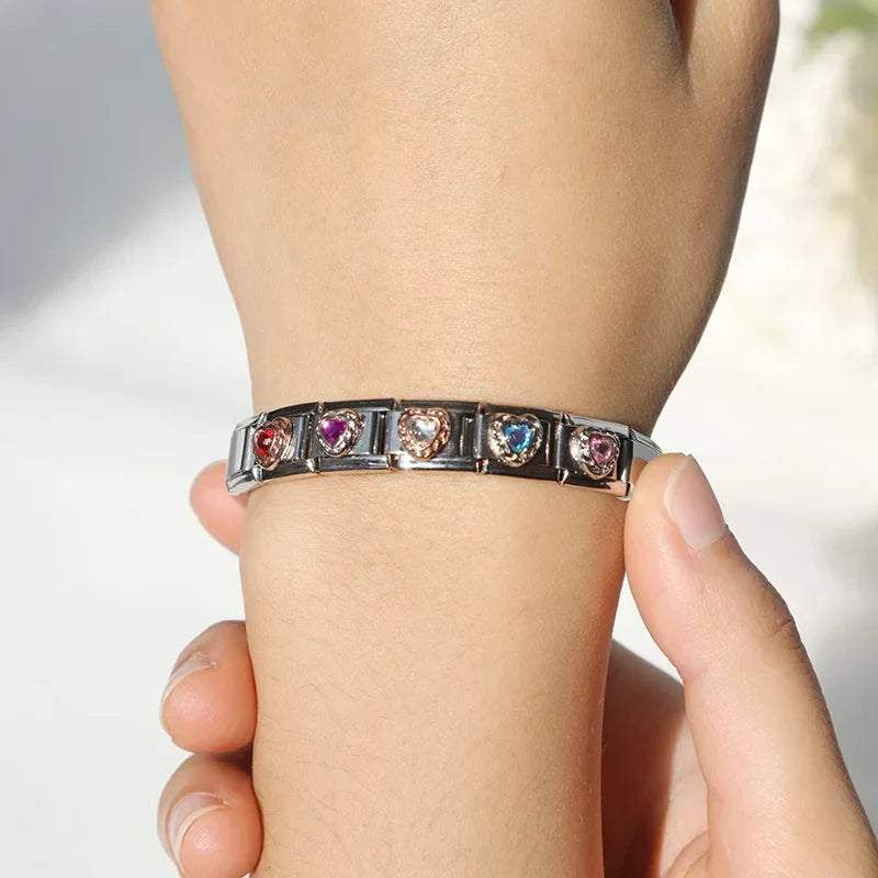 Sweet Romantic Heart & Love Charm – Italian charm bracelet charm, design 4 of 6, by Charmtastic
