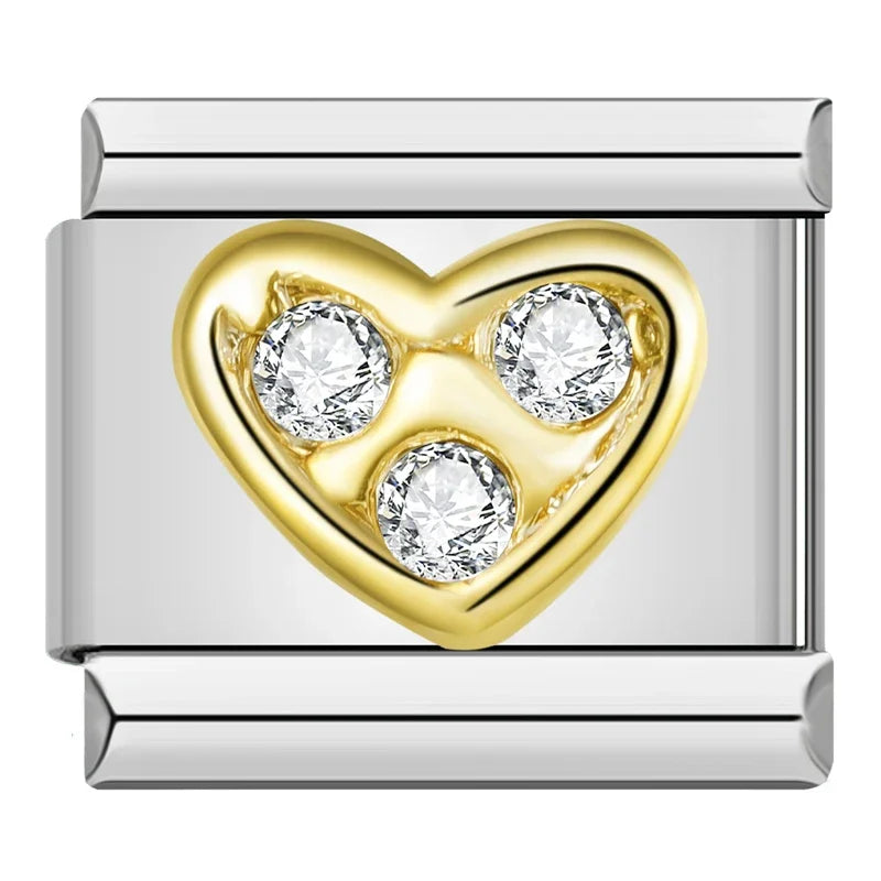 Sweet Romantic Heart & Love Charm – Italian charm bracelet charm, design 5 of 6, by Charmtastic