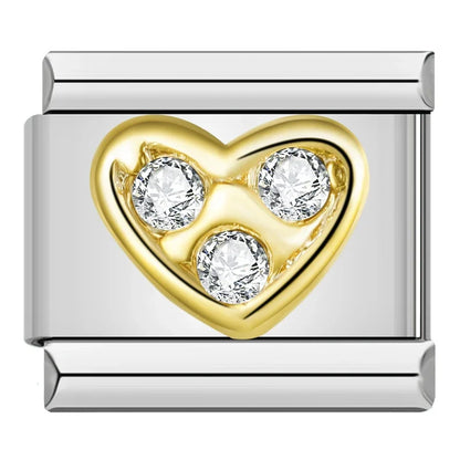 Sweet Romantic Heart & Love Charm – Italian charm bracelet charm, design 5 of 6, by Charmtastic