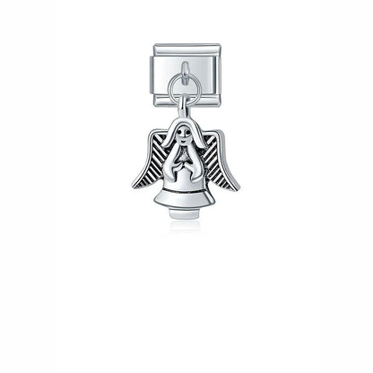 Unicorn Glasses Angle Skateboard charms silver – silver praying angel charm, Italian charm bracelet charm by Charmtastic