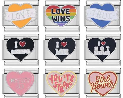 Unique Heart, Love Wins & True Charm – Italian charm bracelet charm, design 1 of 6, by Charmtastic