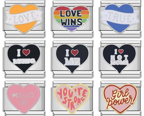 Unique Heart, Love Wins & True Charm – Italian charm bracelet charm, design 1 of 6, by Charmtastic