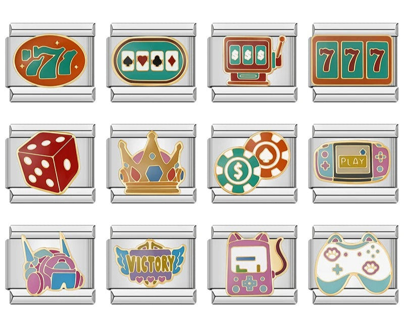Vacation & Games Charm – Italian charm bracelet charm, design 1 of 6, by Charmtastic
