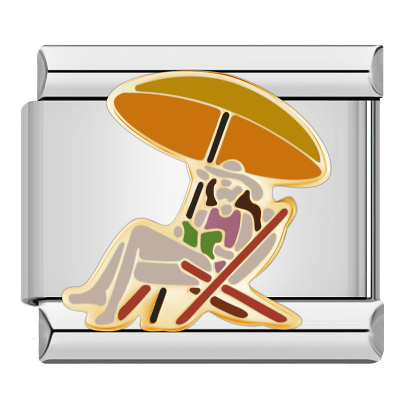 Vacation & Games Charm – Italian charm bracelet charm, design 3 of 6, by Charmtastic