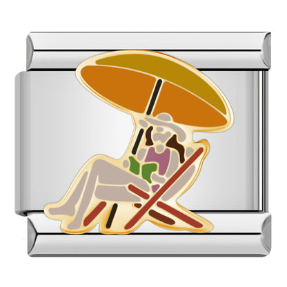 Vacation & Games Charm – Italian charm bracelet charm, design 3 of 6, by Charmtastic