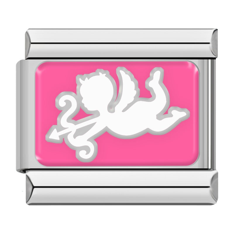 Flying cupid Valentine Italian charm, by Charmtastic