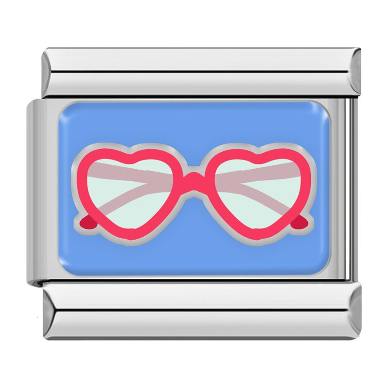 Heart sunglasses Valentine Italian charm, by Charmtastic