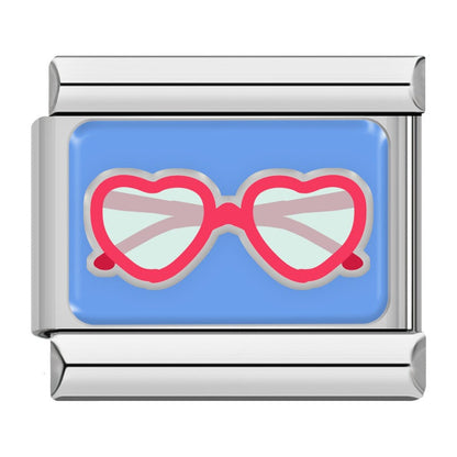 Heart sunglasses Valentine Italian charm, by Charmtastic